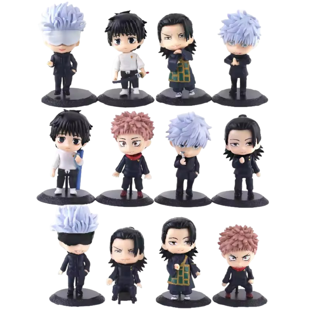 12Pcs Anime Kawaii Jujutsu Kaisen Character Toy
