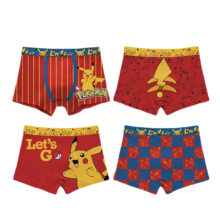 4Pcs/Set Cartoon Kawaii Pokémon Pikachu Underwear 4Pcs/Set Cartoon Kawaii Pokémon Pikachu Underwear
