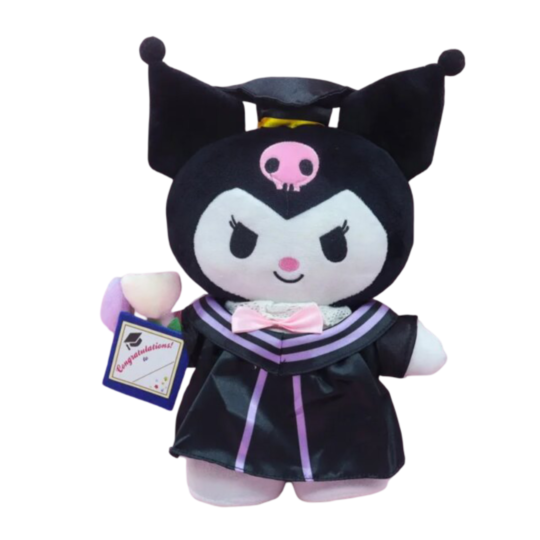 25cm Kawaii Kuromi Graduation Plush Toy