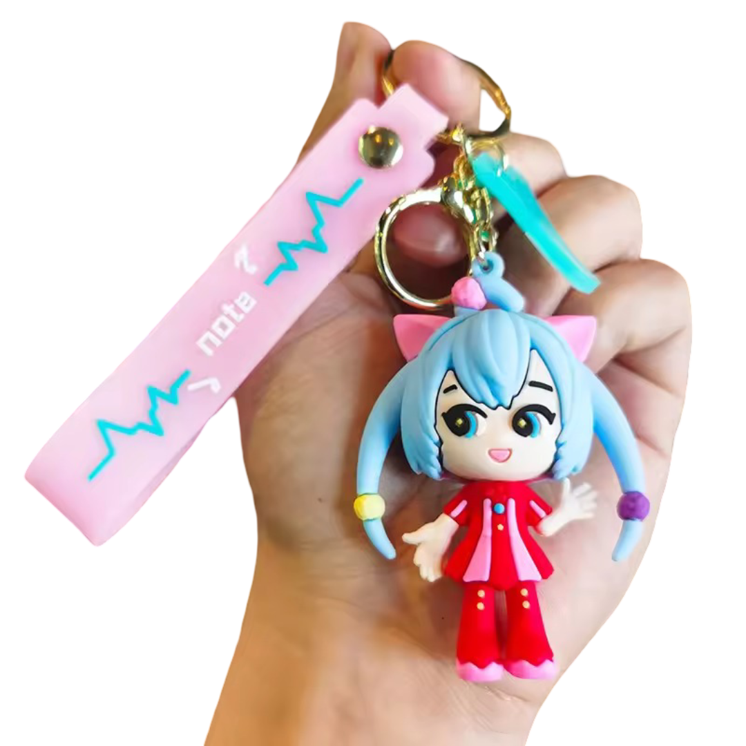 Cartoon Kawaii Hatsune Miku PVC Keychain