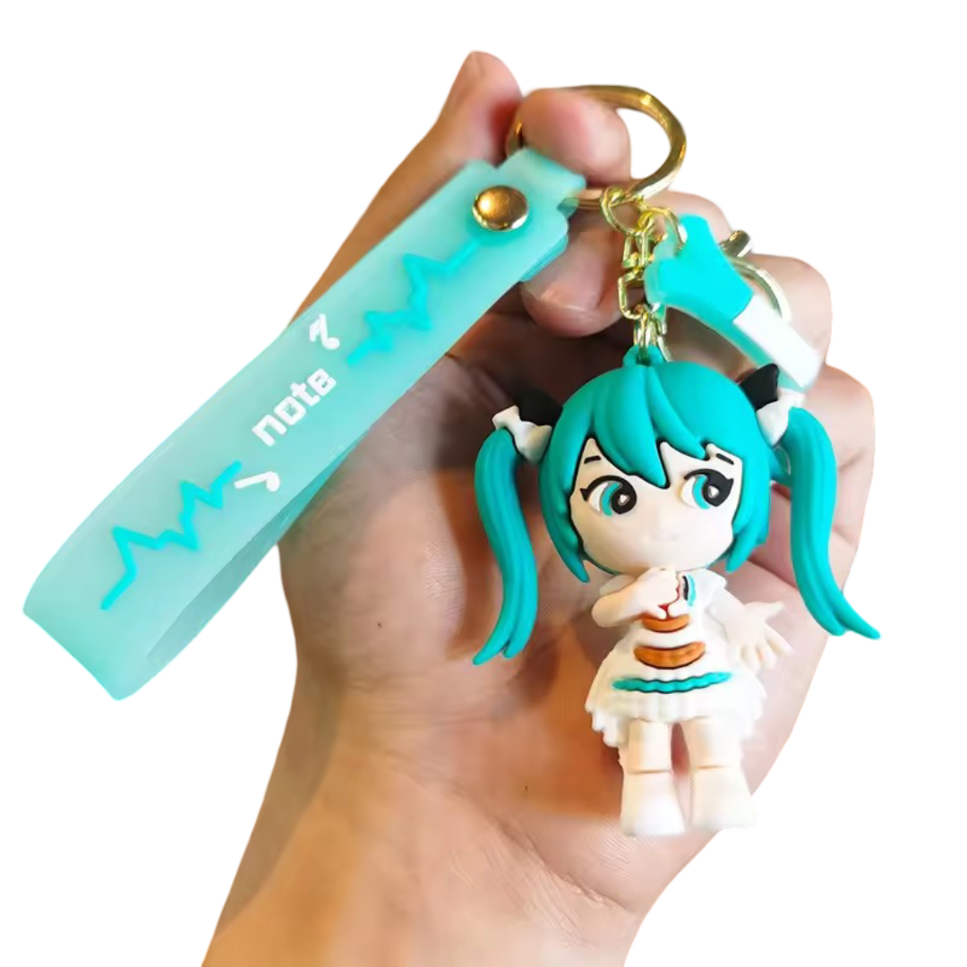 Cartoon Kawaii Hatsune Miku PVC Keychain