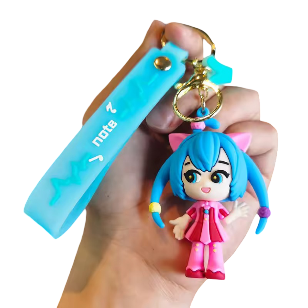 Cartoon Kawaii Hatsune Miku PVC Keychain