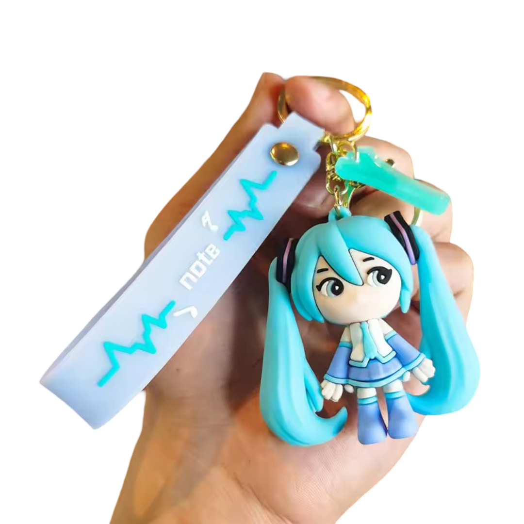 Cartoon Kawaii Hatsune Miku PVC Keychain