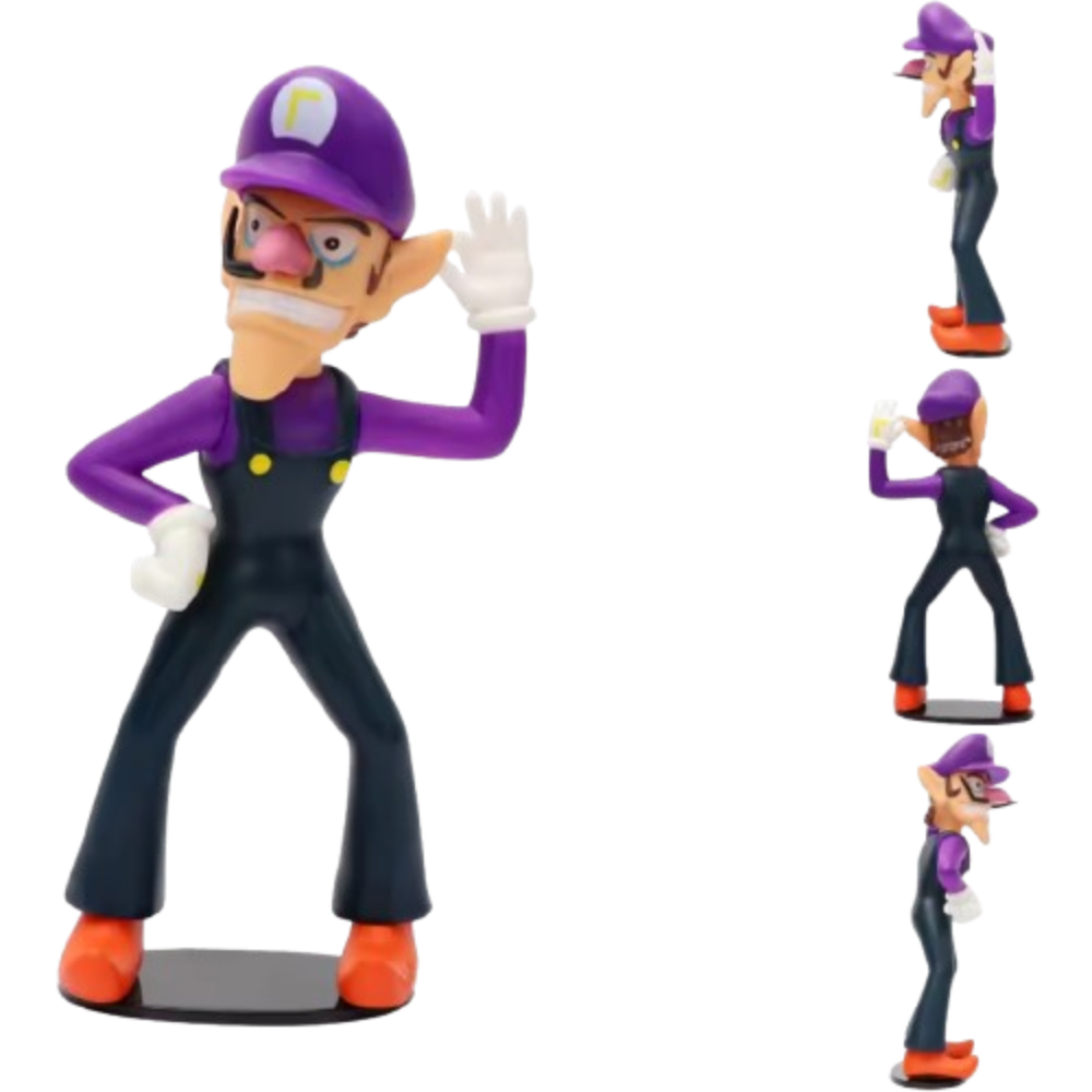 Cartoon Kawaii Super Mario Bros Waluigi Action Figure Toy 