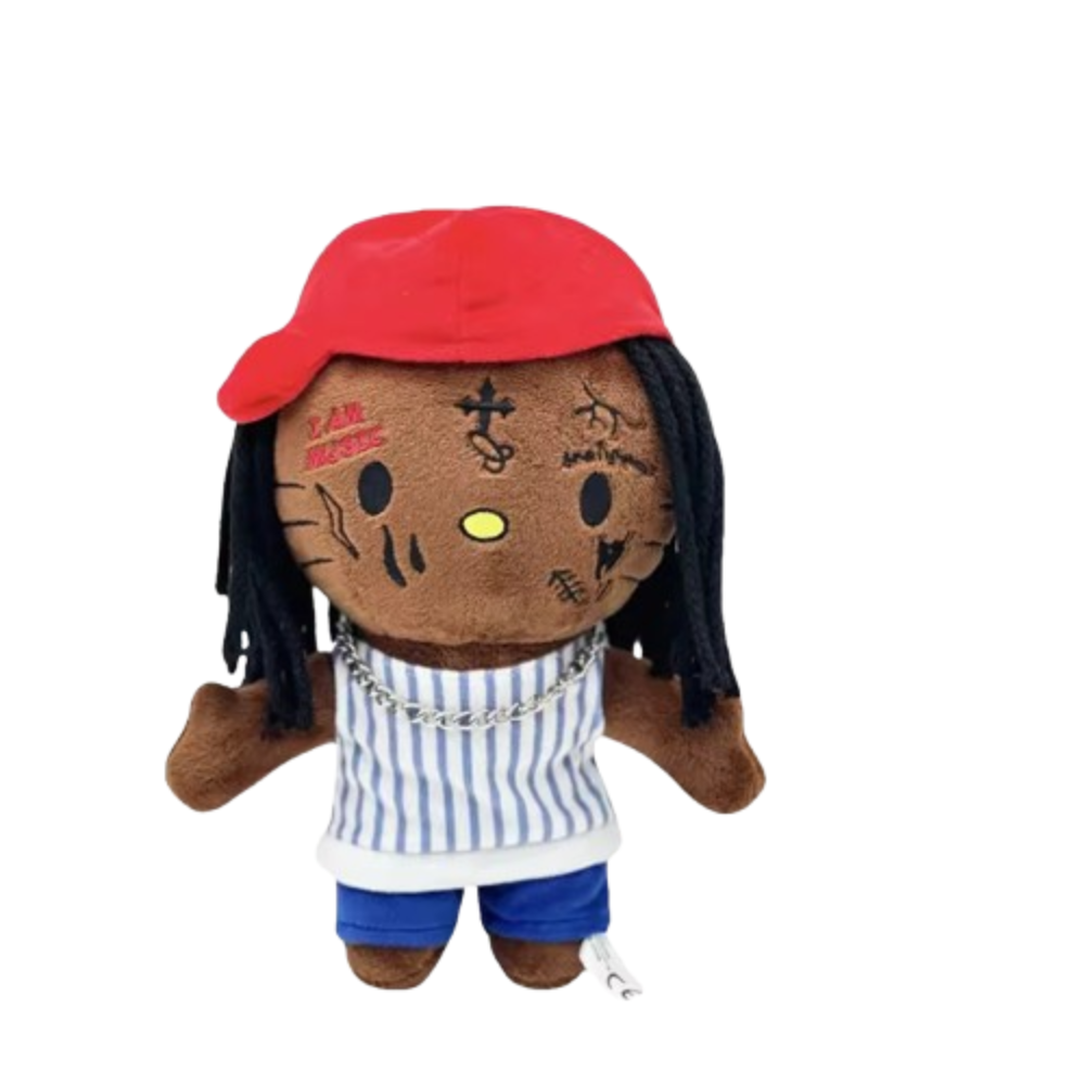 Kawaii Cartoon Hello Kitty Lil Wayne Plush Toy 