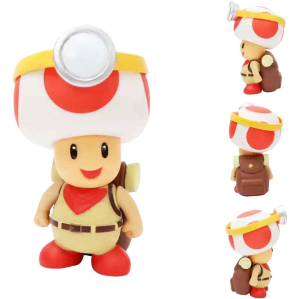 Cartoon Kawaii Super Mario Bros Toad Action Figure Toy 