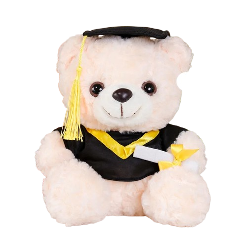 Kawaii Cartoon Graduation Dr.Bear 25cm Plush Toy