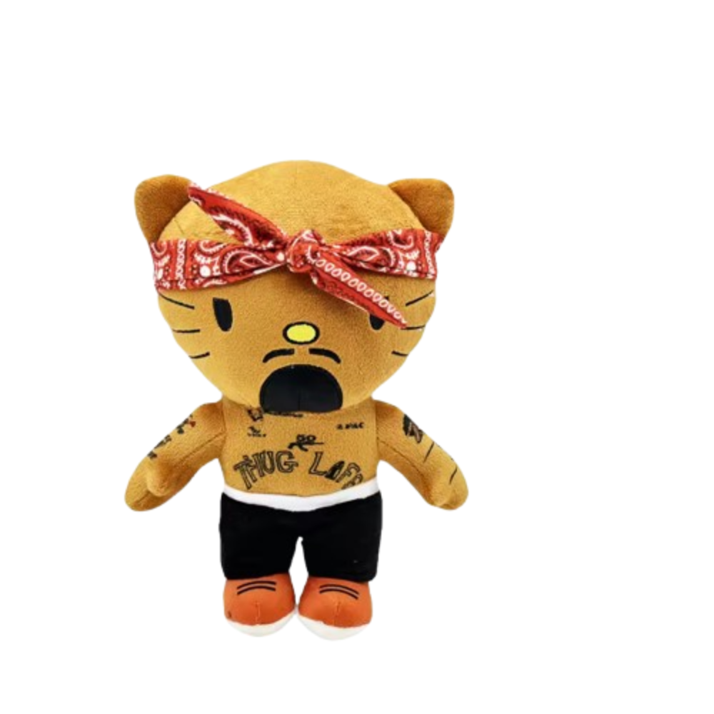 Kawaii Cartoon Tupac Hello Kitty Plush Toy 