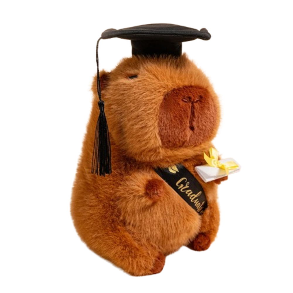 Kawaii Animal Brown Capi Graduation Plush Stuffed Toy  