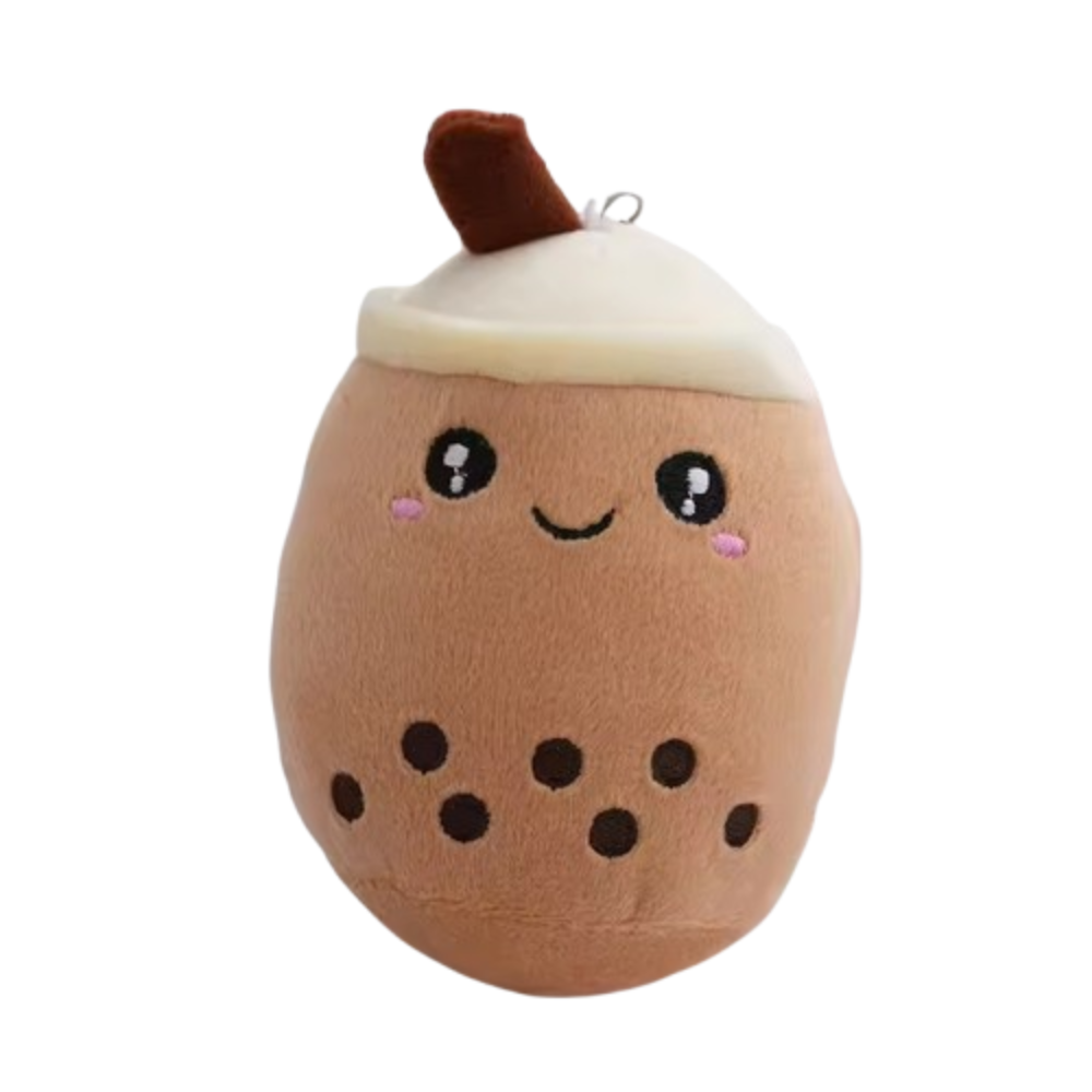 Cartoon Kawaii Boba Milk Tea Plush Keychain 