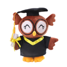 Kawaii Animal Sleep Eyes Owl Graduation Plush Stuffed Toy Kawaii Animal Sleep Eyes Owl Graduation Plush Stuffed Toy