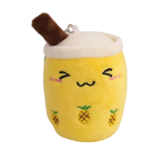 Cartoon Kawaii Pineapple Boba Milk Tea Plush Keychain Cartoon Kawaii Pineapple Boba Milk Tea Plush Keychain