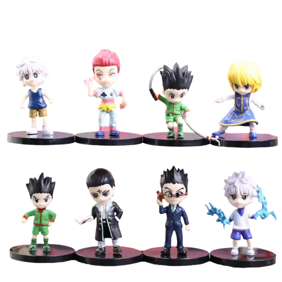 8Pcs Anime Kawaii Hunter x Hunter Character Toy