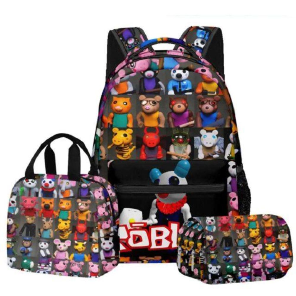 3Pcs/Set Kawaii Roblox Student Bag