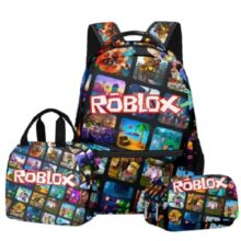 3Pcs/Set Kawaii Roblox Character School Bag 3Pcs/Set Kawaii Roblox Character School Bag