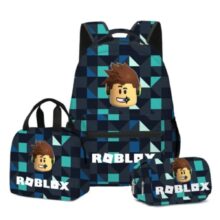 3Pcs/Set Kawaii Roblox Character Student Bag 3Pcs/Set Kawaii Roblox Character Student Bag