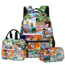 3Pcs/Set Kawaii Roblox Character Student School Bag 3Pcs/Set Kawaii Roblox Character Student School Bag