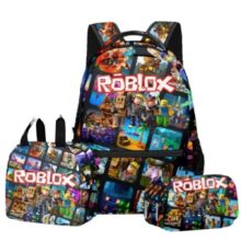 3Pcs/Set Kawaii Roblox Character Student School Backpack 3Pcs/Set Kawaii Roblox Character Student School Backpack