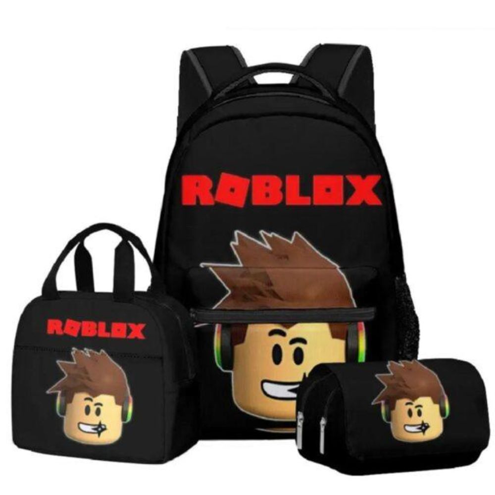 3Pcs/Set Kawaii Roblox Character School Backpack