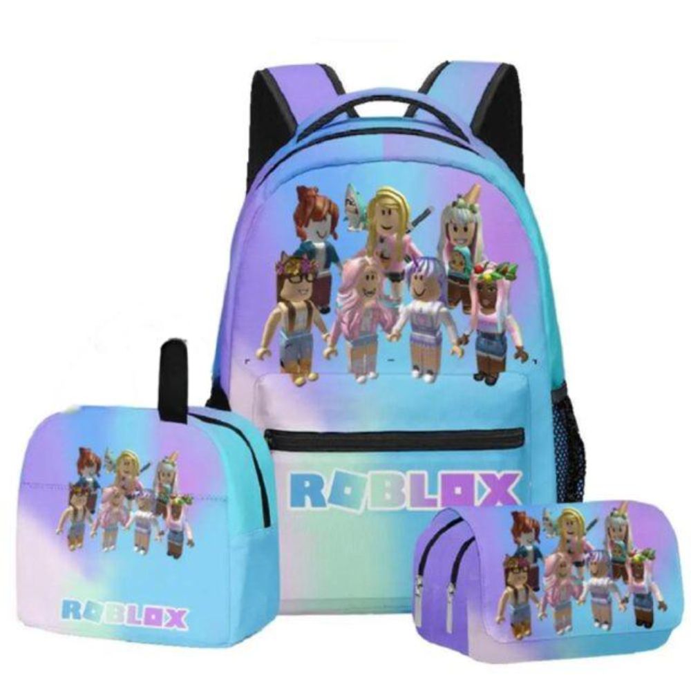 3Pcs/Set Kawaii Roblox Character Student Backpack 3Pcs/Set Kawaii Roblox Character Student Backpack