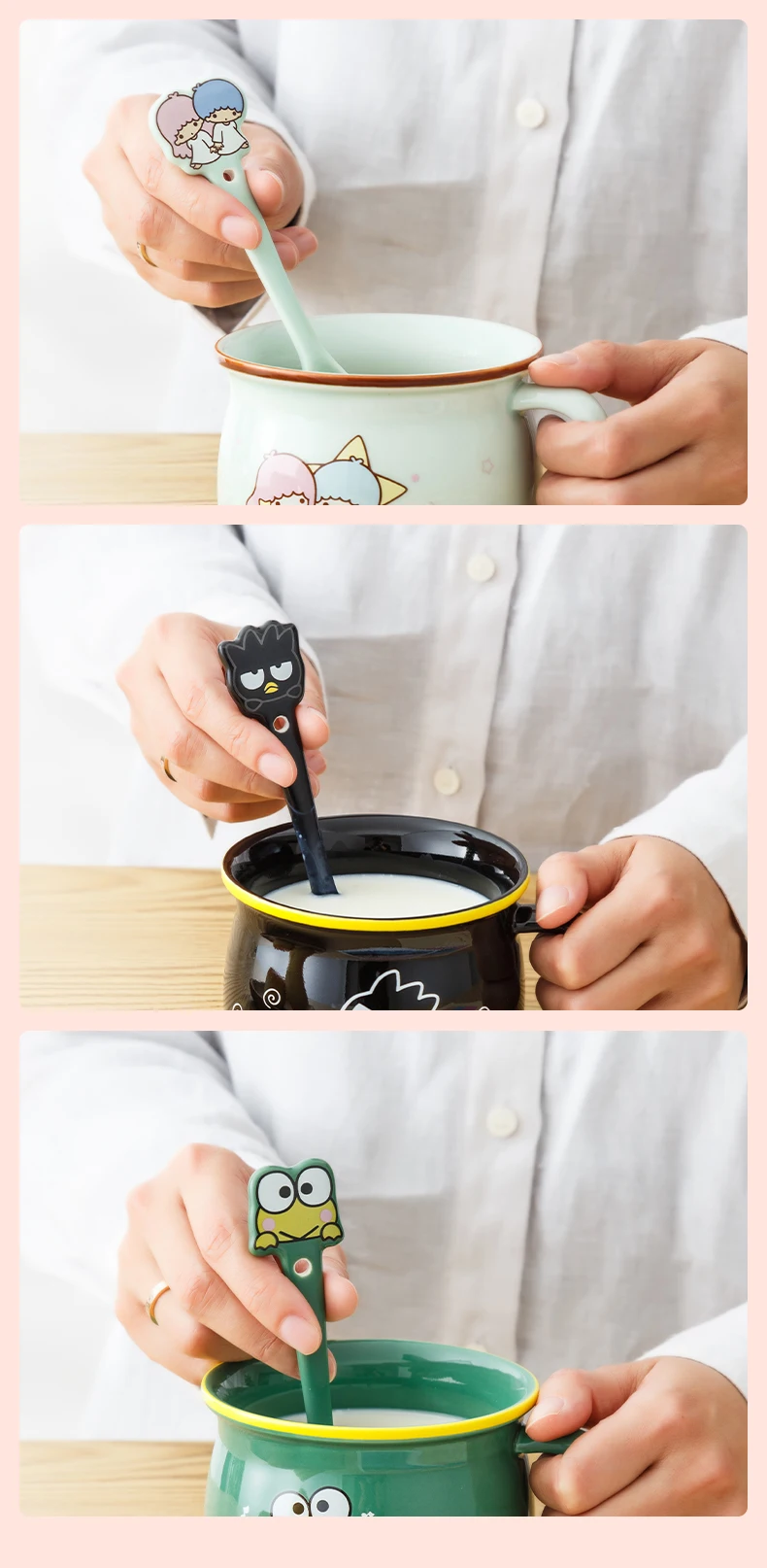 Sanrioed Hellokittys Cinnamoroll Gudetama Stirring Spoon