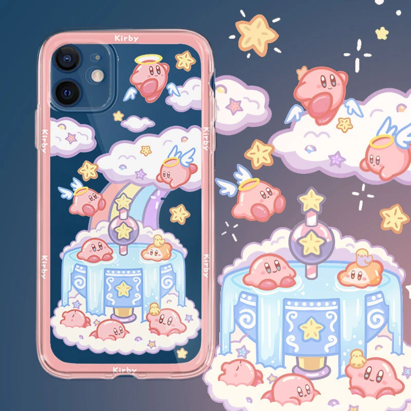 Rainbow Star Kirby Apple Kawaii Phone Case