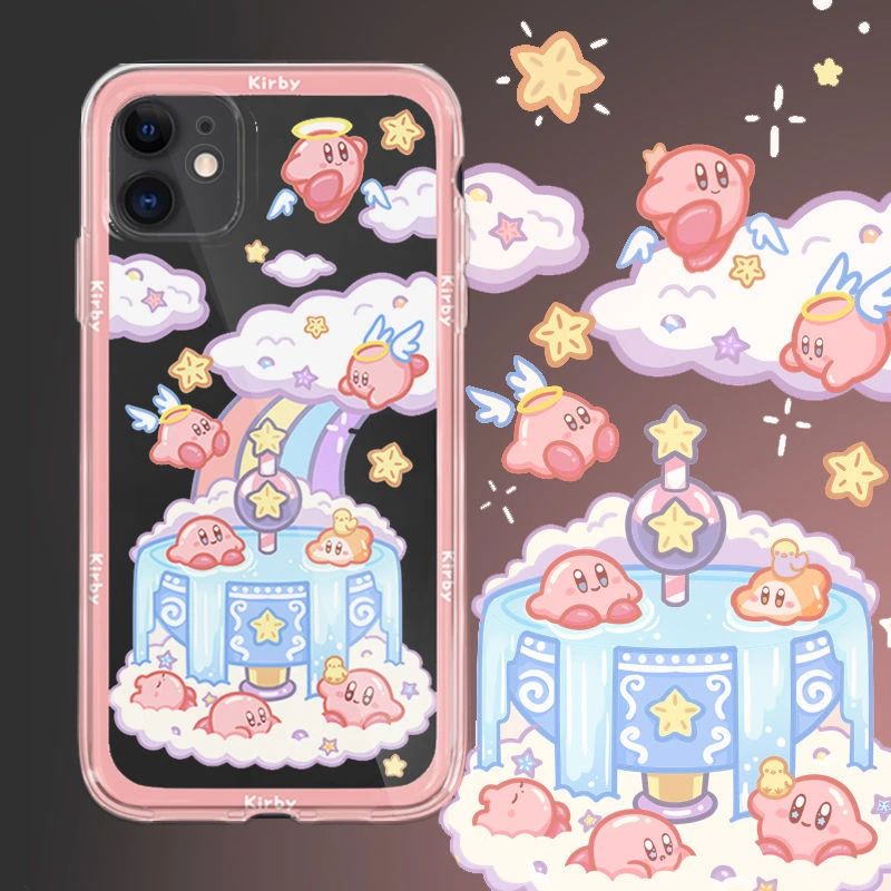 Rainbow Star Kirby Apple Kawaii Phone Case