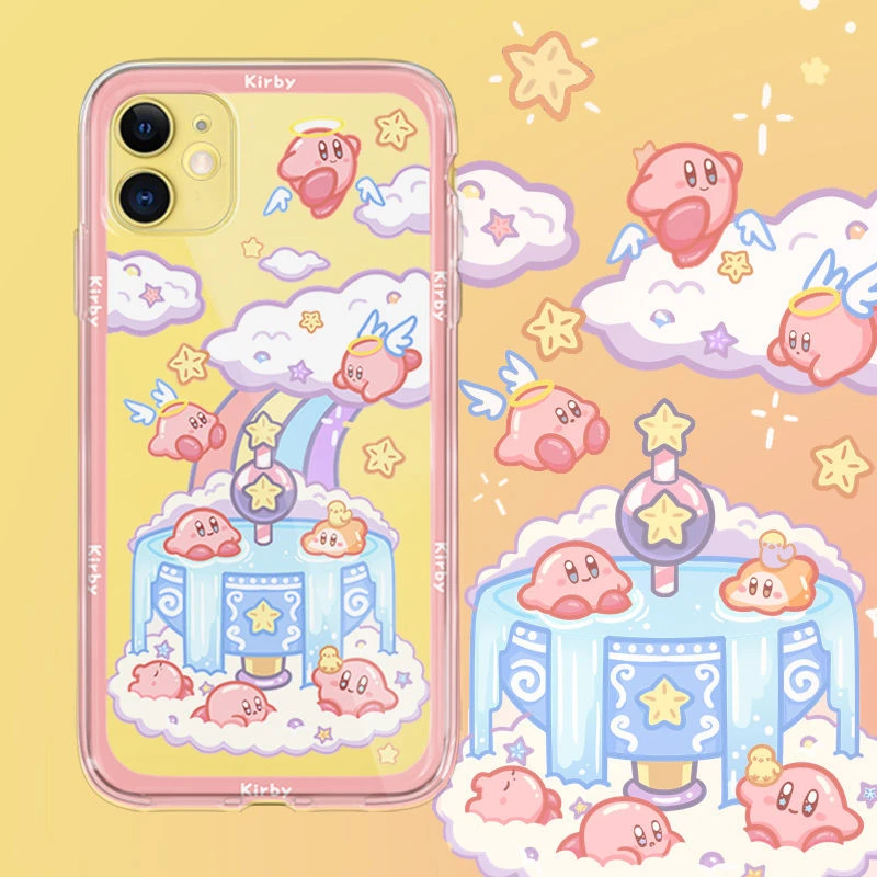 Rainbow Star Kirby Apple Kawaii Phone Case