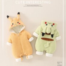 Anime Pokemon Pikachu Infant Romper Kigurumi Onesie Anime Pokemon Pikachu Infant Romper Kigurumi Onesie