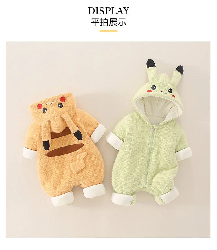 Anime Pokemon Pikachu Infant Romper Kigurumi Onesie