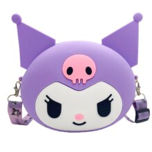 Cartoon Kuromi Silicone Bag Messenger Kawaii Coin Purse Cartoon Kuromi Silicone Bag Messenger Kawaii Coin Purse