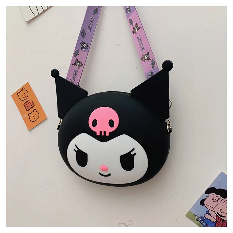 Cartoon Kuromi Silicone Bag Messenger Kawaii Coin Purse