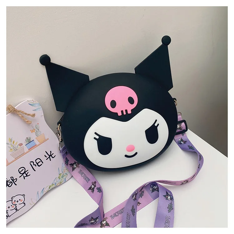 Cartoon Kuromi Silicone Bag Messenger Kawaii Coin Purse