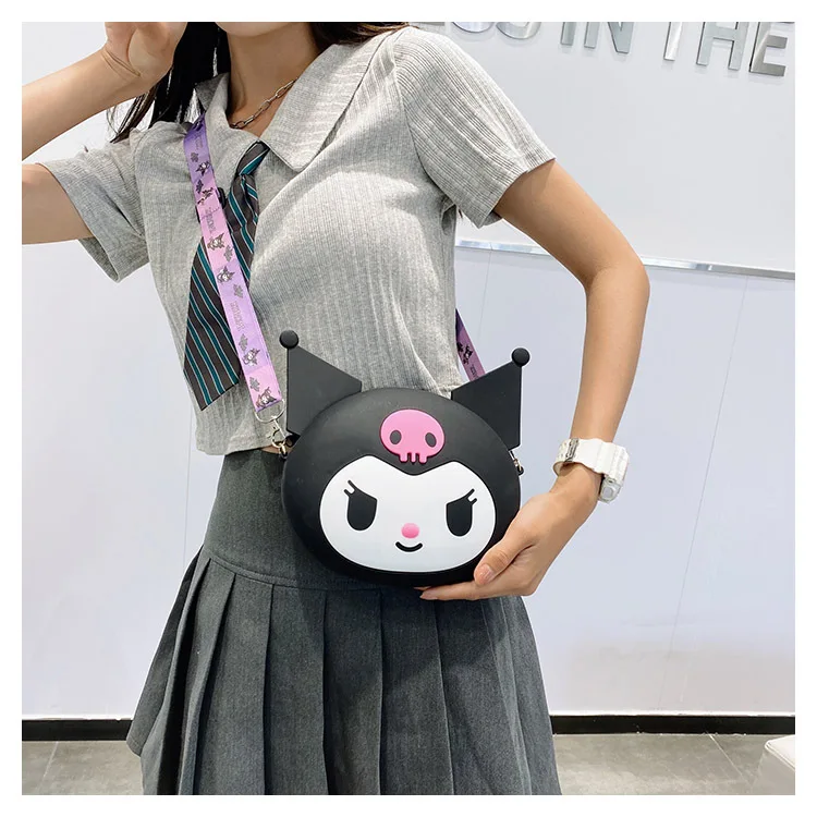 Cartoon Kuromi Silicone Bag Messenger Kawaii Coin Purse