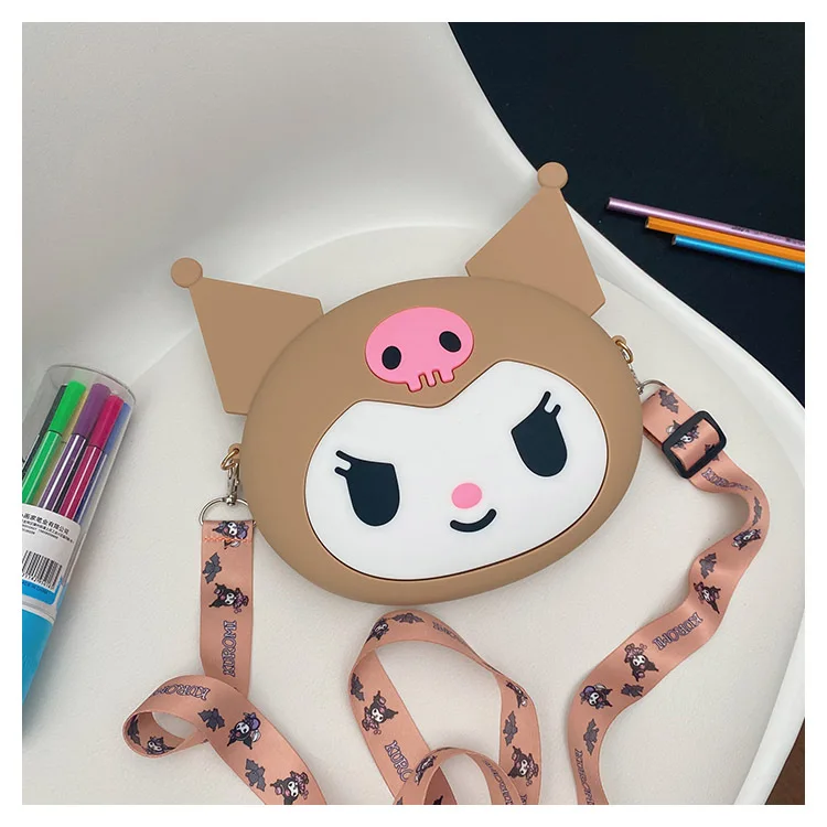 Cartoon Kuromi Silicone Bag Messenger Kawaii Coin Purse