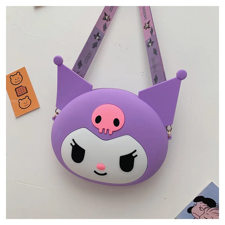 Cartoon Kuromi Silicone Bag Messenger Kawaii Coin Purse