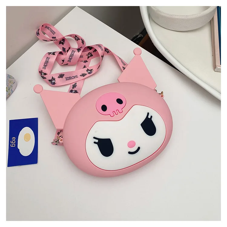 Cartoon Kuromi Silicone Bag Messenger Kawaii Coin Purse