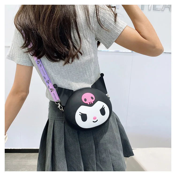 Cartoon Kuromi Silicone Bag Messenger Kawaii Coin Purse