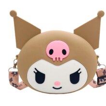 Cartoon Kuromi Silicone Bag Messenger Kawaii Coin Purse Cartoon Kuromi Silicone Bag Messenger Kawaii Coin Purse