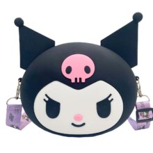 Cartoon Kuromi Silicone Bag Messenger Kawaii Coin Purse Cartoon Kuromi Silicone Bag Messenger Kawaii Coin Purse