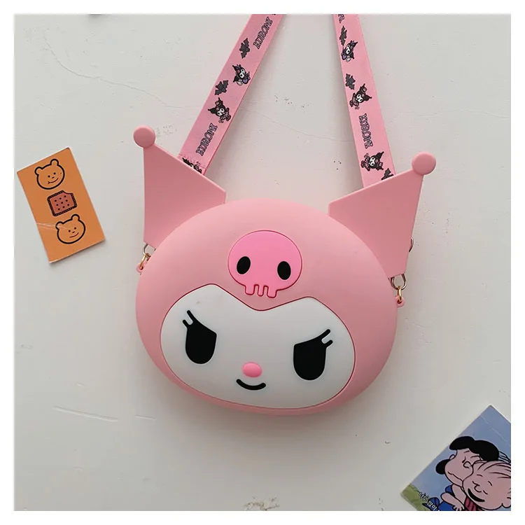 Cartoon Kuromi Silicone Bag Messenger Kawaii Coin Purse