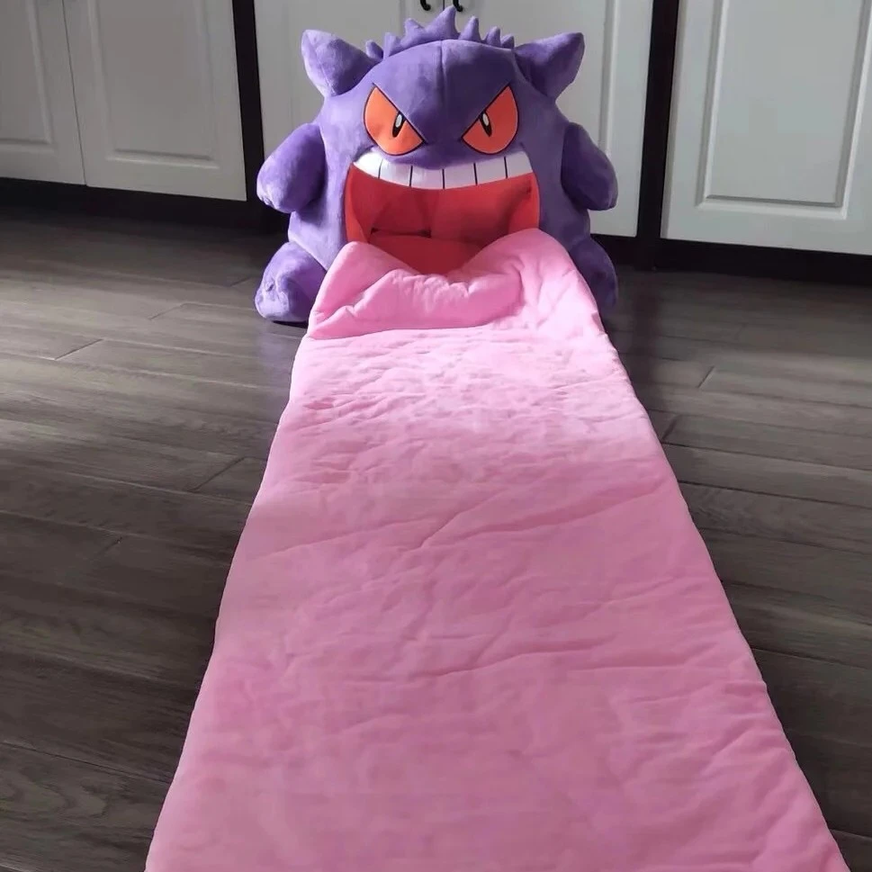 Big Tongue Pokemon Gengar Blanket With Pillow
