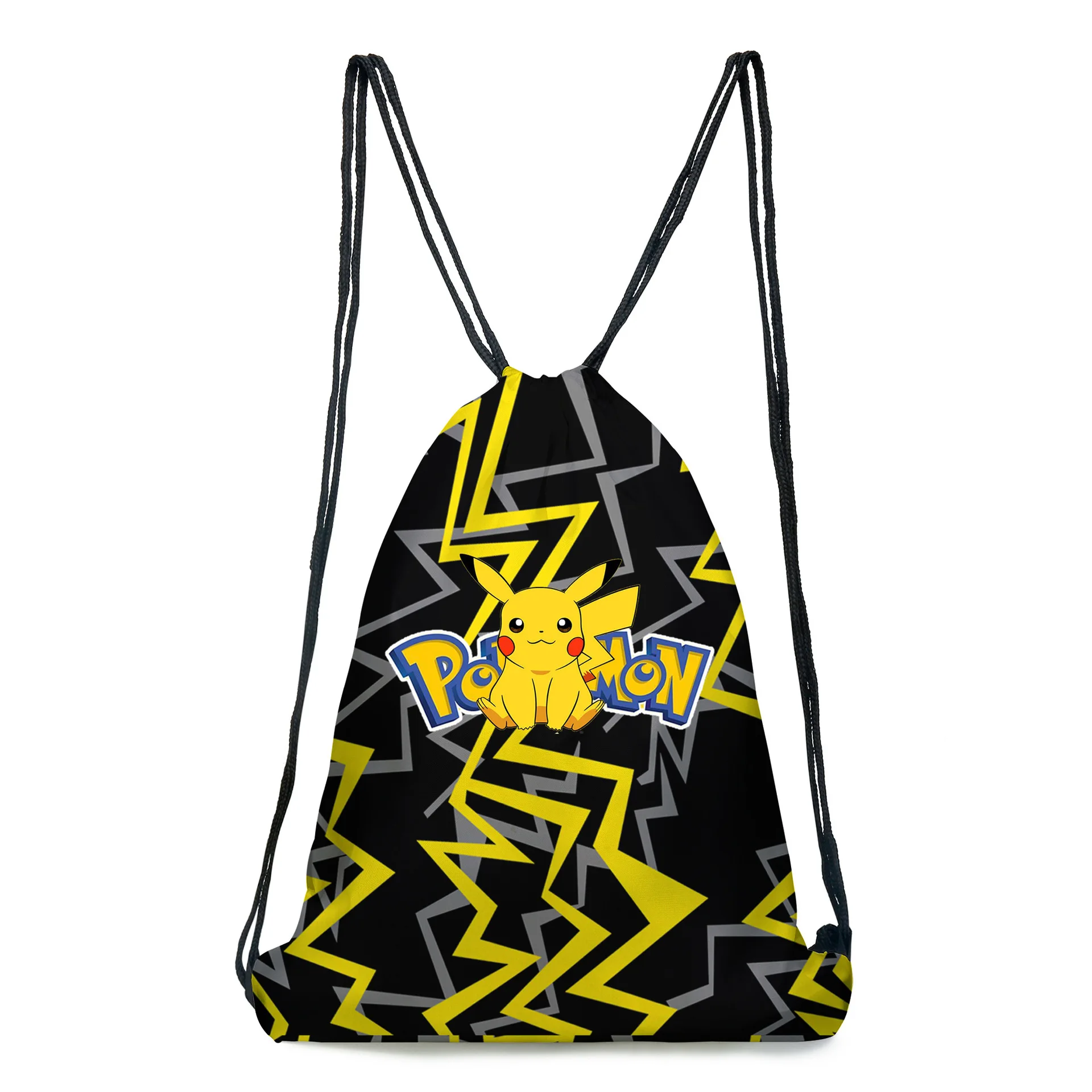 Cartoon Pokemon Pikachu Printed Drawstring Kawaii Bag