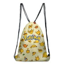 Cartoon Pokemon Pikachu Printed Drawstring Kawaii Bag Cartoon Pokemon Pikachu Printed Drawstring Kawaii Bag