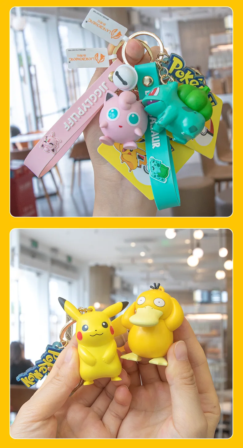Anime Pokemon Characters Kawaii Pendant Keychains