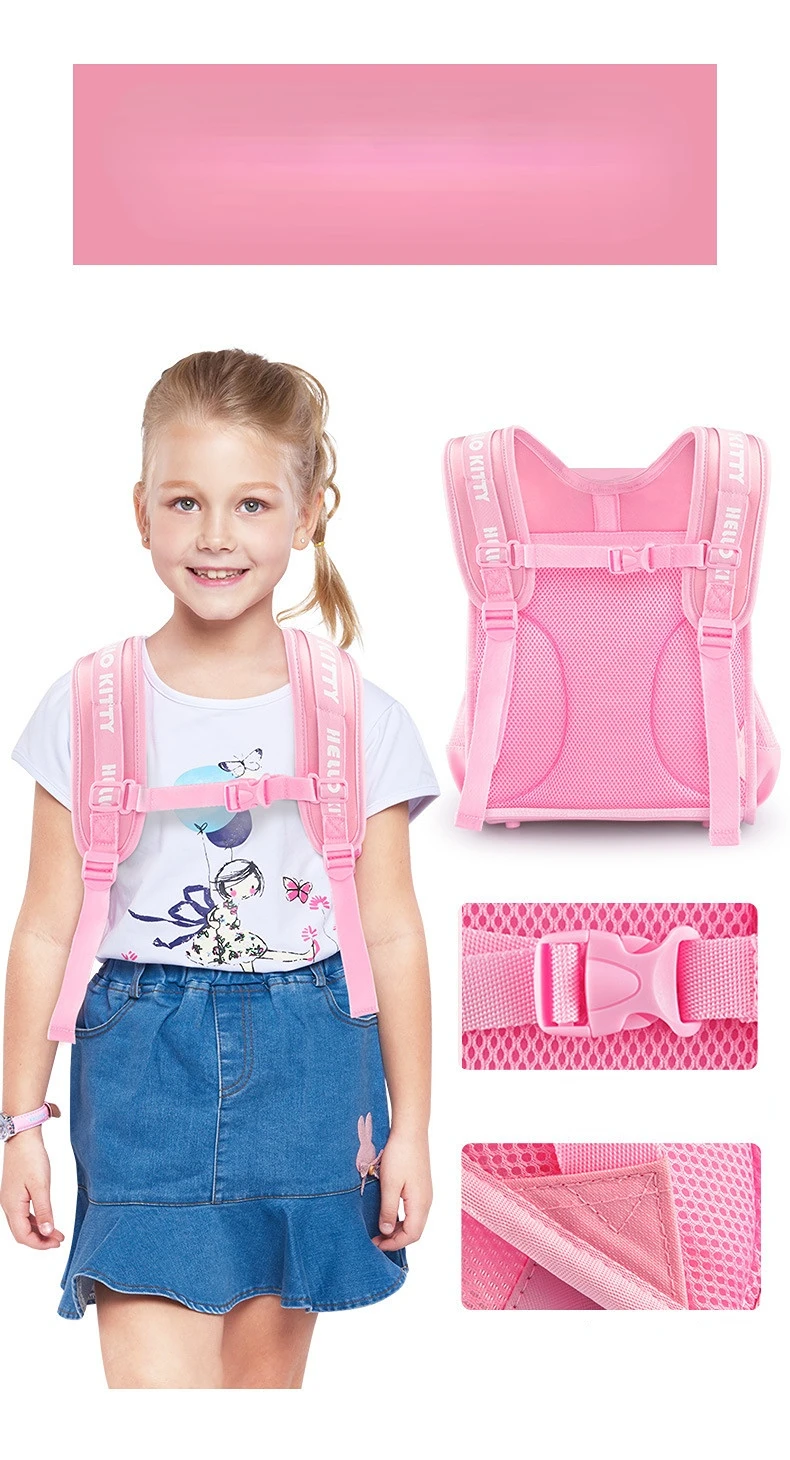 Hello Kitty Pink Schoolbag Ultra-light & Large-Capacity Backpack