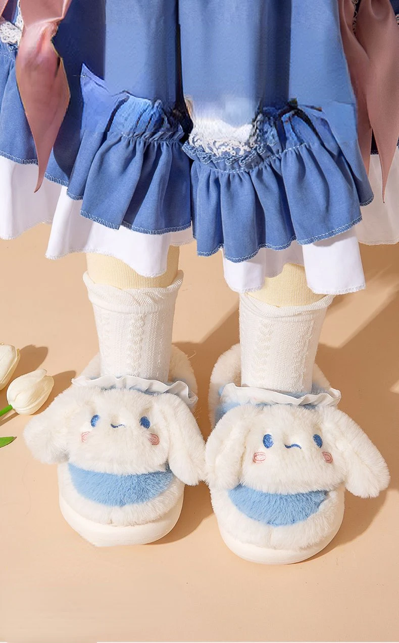 Cinnamoroll Fleece-Lined Thermal Kawaii Cotton Slippers