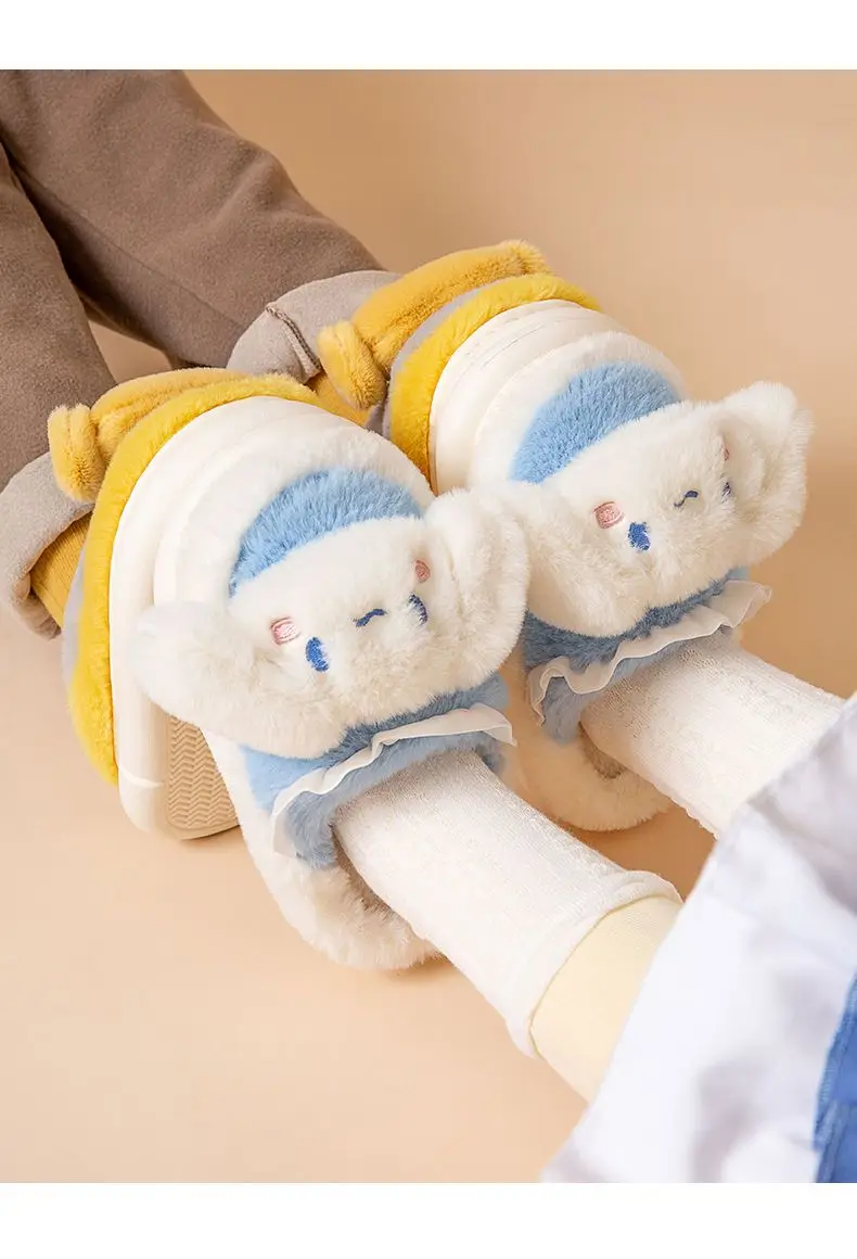 Cinnamoroll Fleece-Lined Thermal Kawaii Cotton Slippers