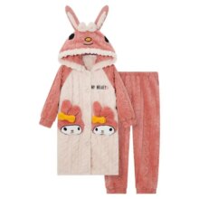 Anime Melody Kuromi Cinnamoroll Kawaii Plush Flannel Children Pajamas Anime Melody Kuromi Cinnamoroll Kawaii Plush Flannel Children Pajamas