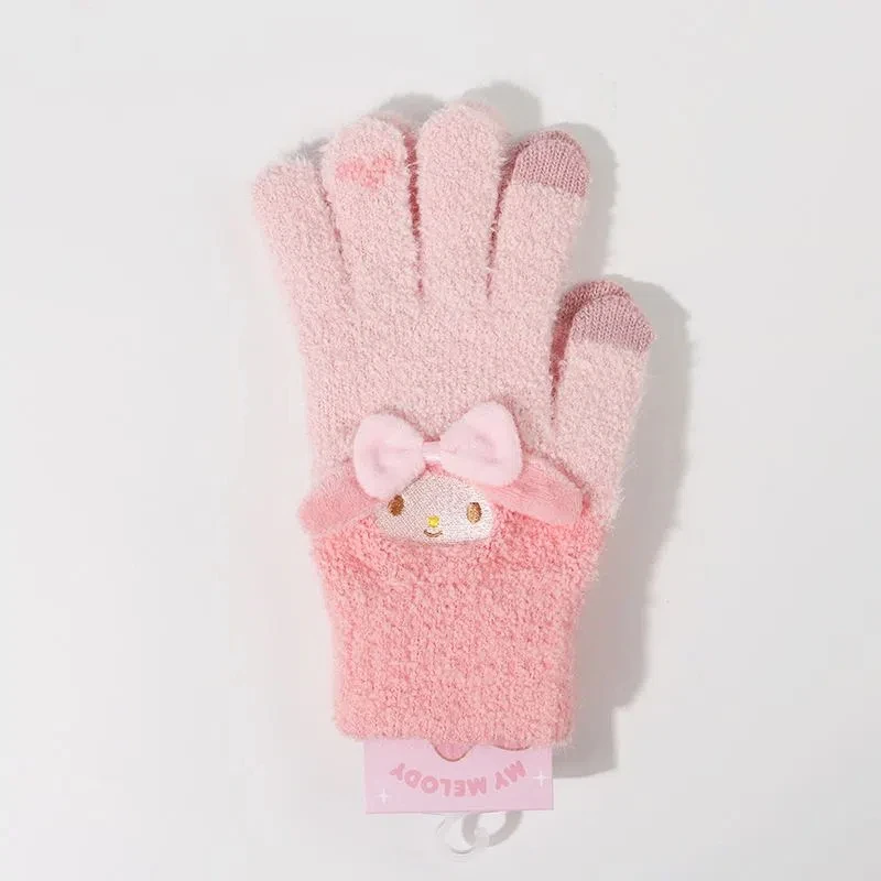 My Melody Cinnamoroll Kuromi Kawaii Plush Touchscreen Gloves My Melody Cinnamoroll Kuromi Kawaii Plush Touchscreen Gloves